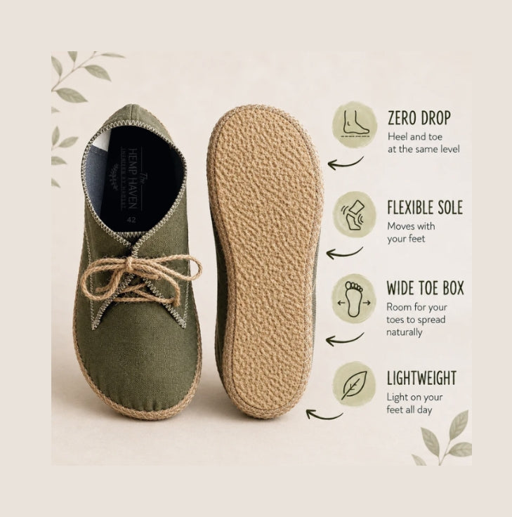 BAREFOOT - Olive Wide Toe Box