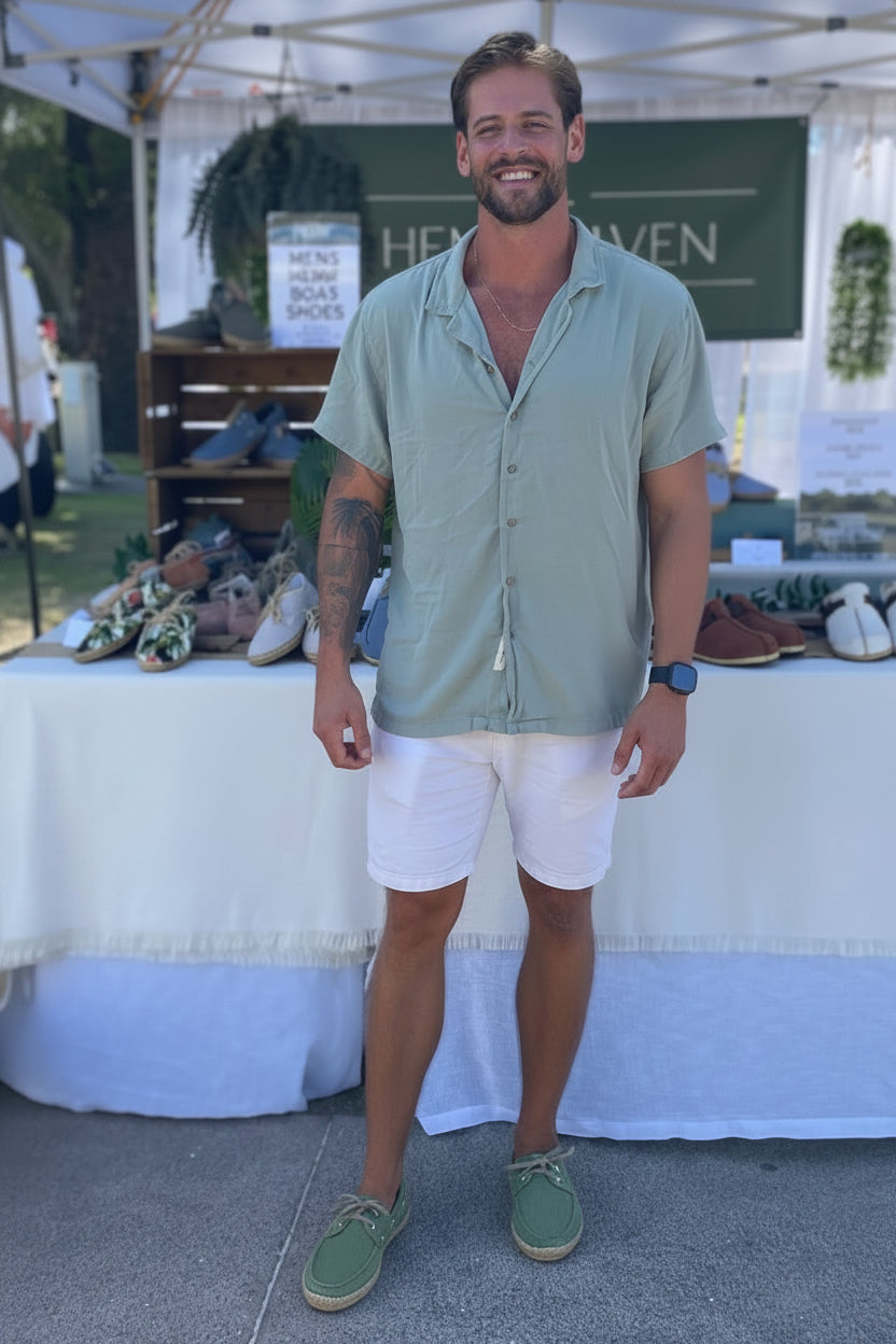 Mens Boat Shoe - Green