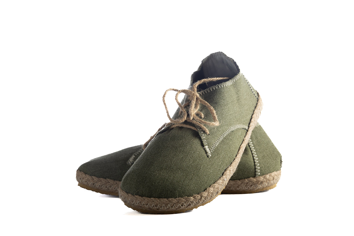 Barefoot Hemp Espadrilles – Natural Minimalist Shoes - Olive