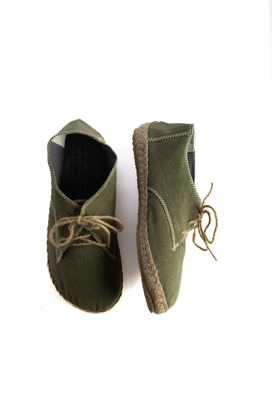 Barefoot Hemp Espadrilles – Natural Minimalist Shoes - Olive