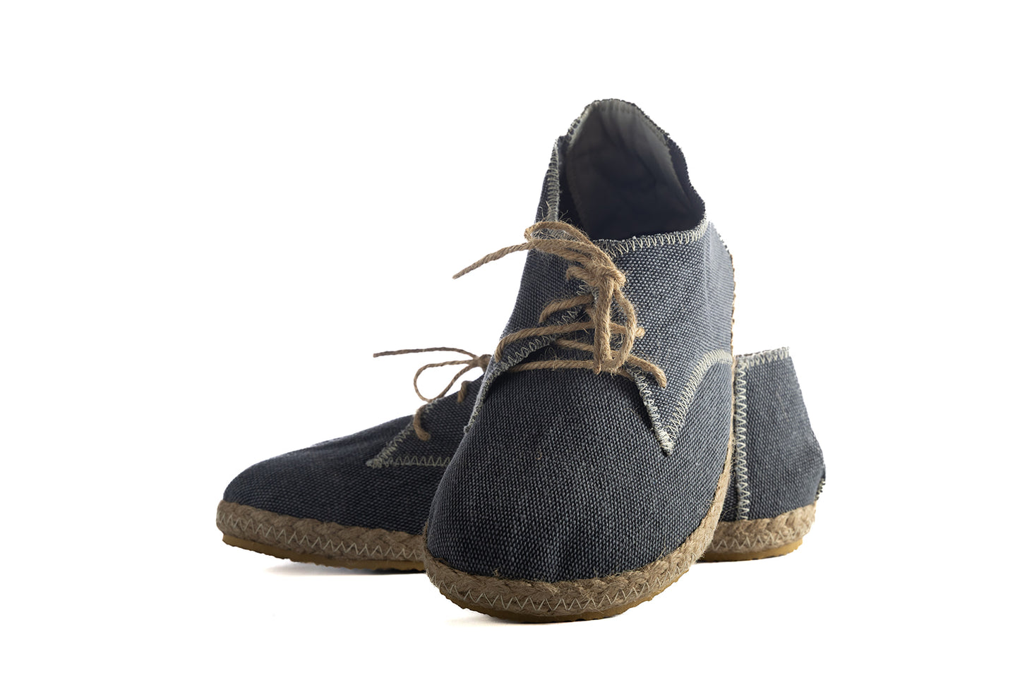 Barefoot Hemp Espadrilles – Natural Minimalist Shoes - Denim