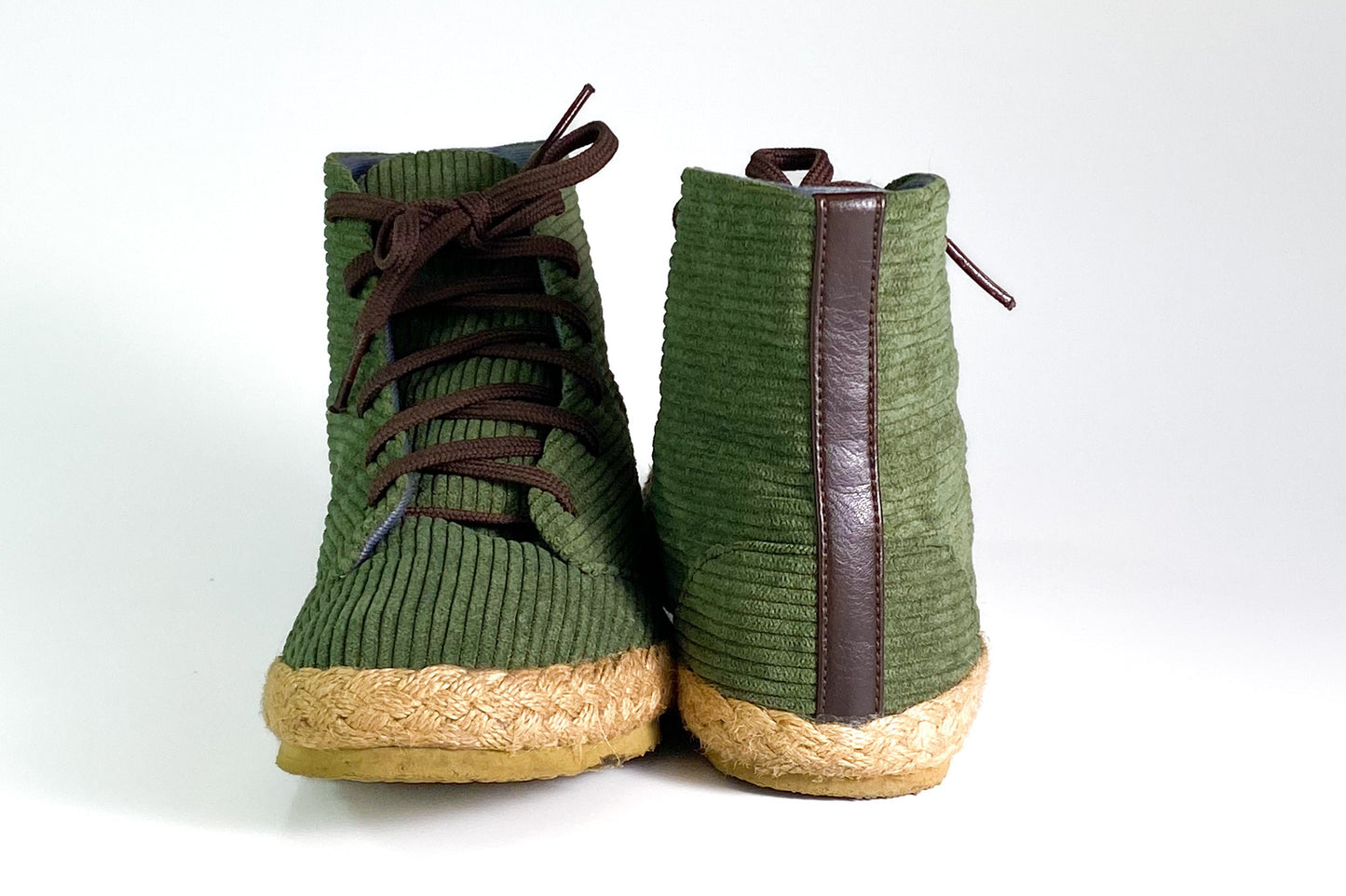 GROUNDING - Green Corduroy High Top Boot